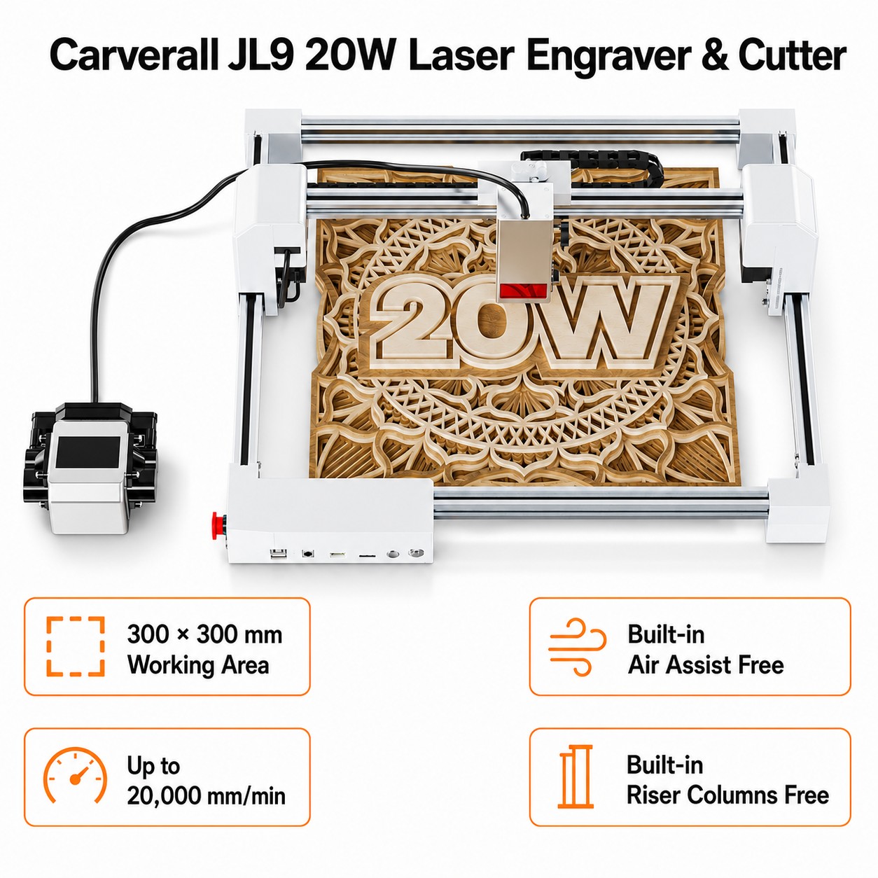 Carverall JL9 20W Laser Engrav - Industrial Laser Tool ulasan dan harga