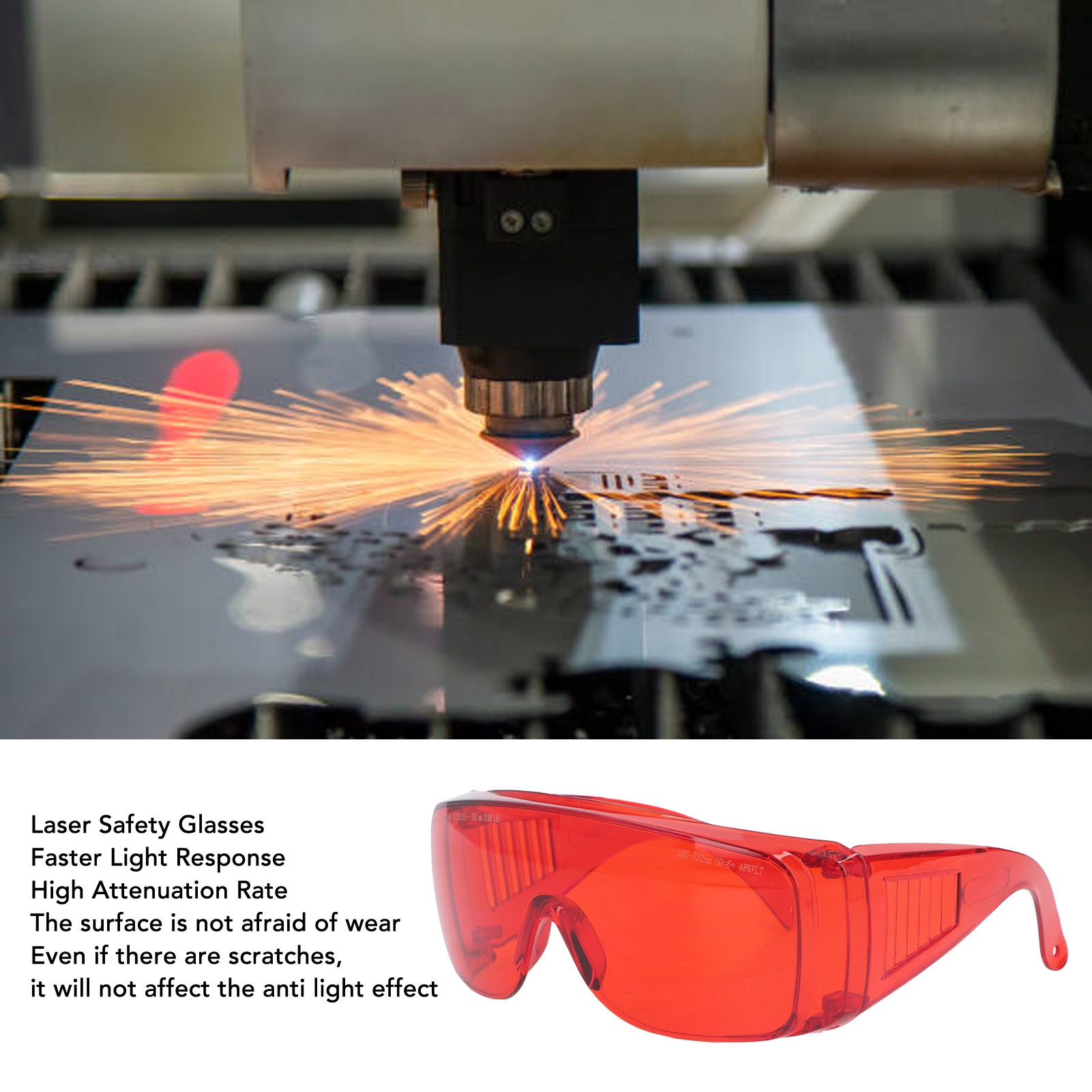 Laser Glasses Red 180 To 532nm - Industrial Laser Glasses ulasan dan harga
