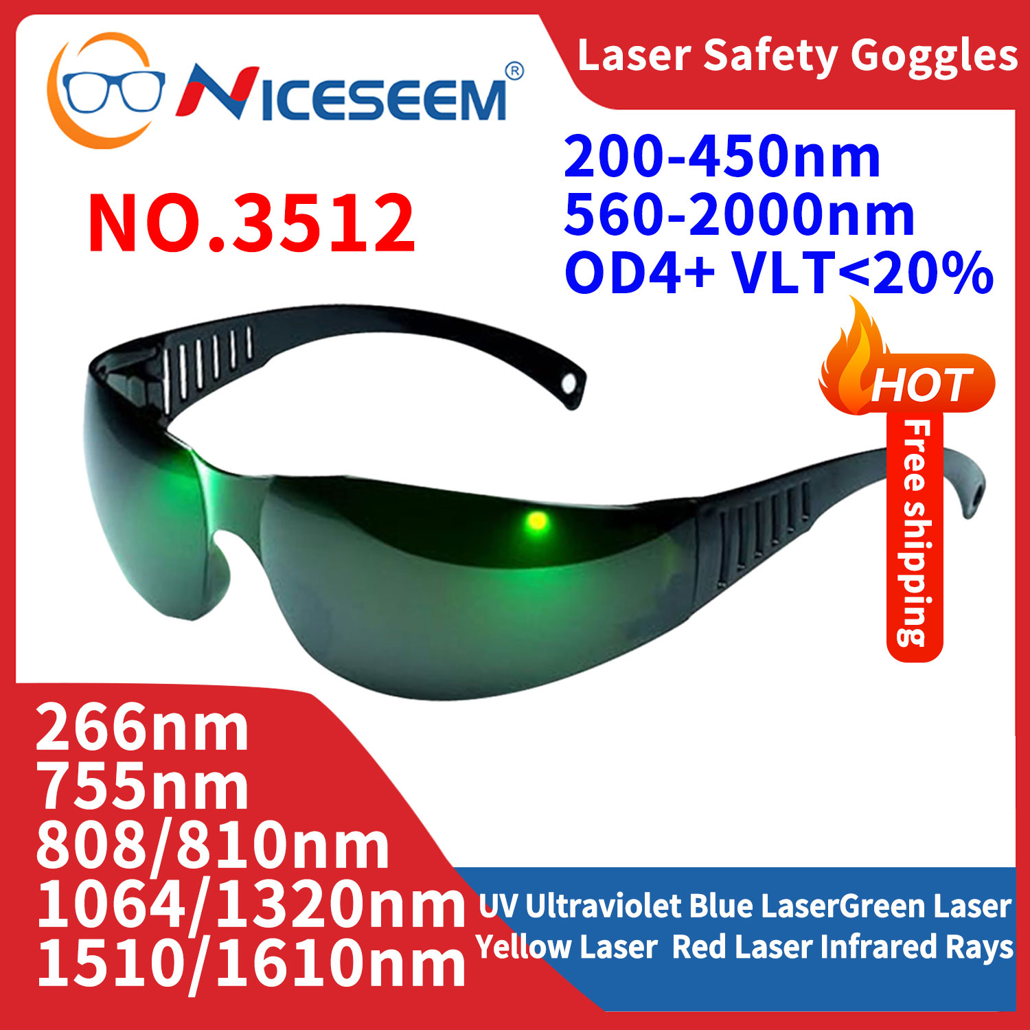 Lead Goggles Radiation Glasses - Industrial Laser Glasses ulasan dan harga