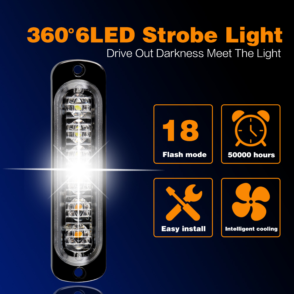 6 LED Strobe Warning Lights St - Industrial Laser Pointer 24V ulasan dan harga